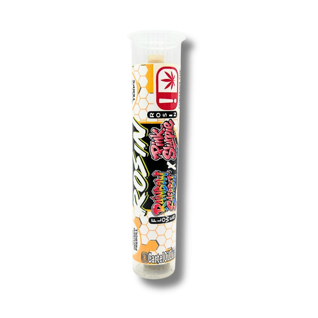 Cartel Oil Co | Rosin Infused Pre-Roll | Hybrid | Rainbow Sherbet x Pink Slurpie | 1.2g