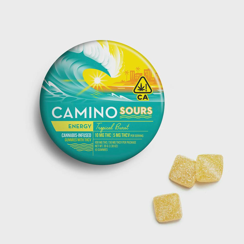Camino - Sours Tropical Burst Energy 2:1{THC:THCV} Gummies 10pk - 100mg