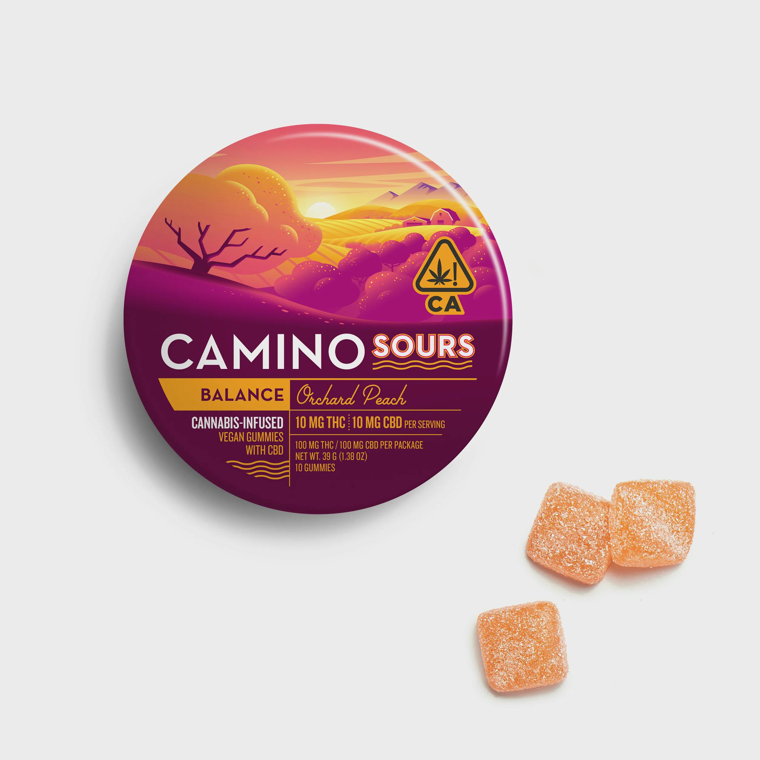 Camino - Orchard Peach Balance Sour Gummies 10pk - 100mg