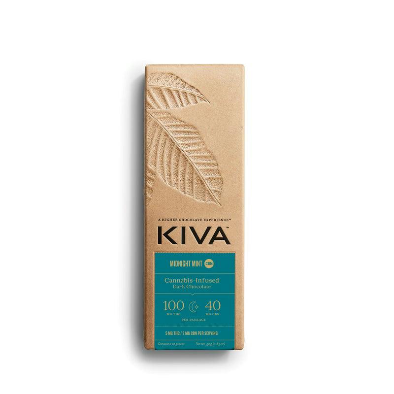 Kiva - Midnight Mint Dark Chocolate 5:2 THC:CBN - 100mg
