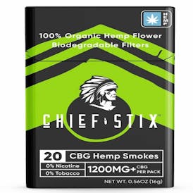 Chief Stix CBG Hemp 1200mg 20ct
