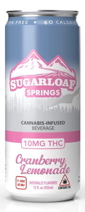 Sugarloaf Springs Cranberry Lemonade 100mg infused drink