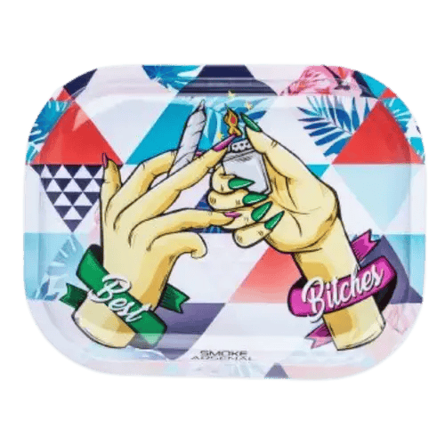 Best Bitches Metal Rolling Tray Small