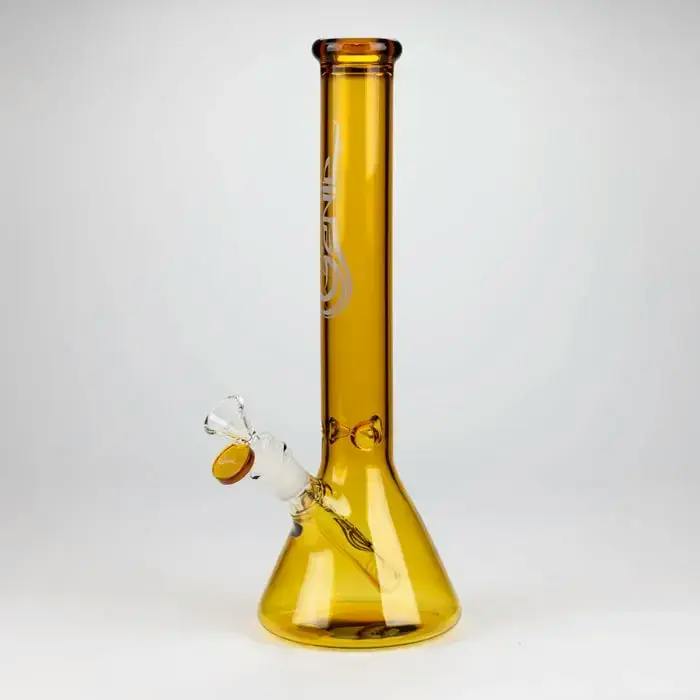 Genie- Color Tube Glass Water Bong (Gold)