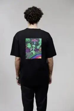 MEDIUM BLACK HAASH X KIOSK TEE PUFF PUFF