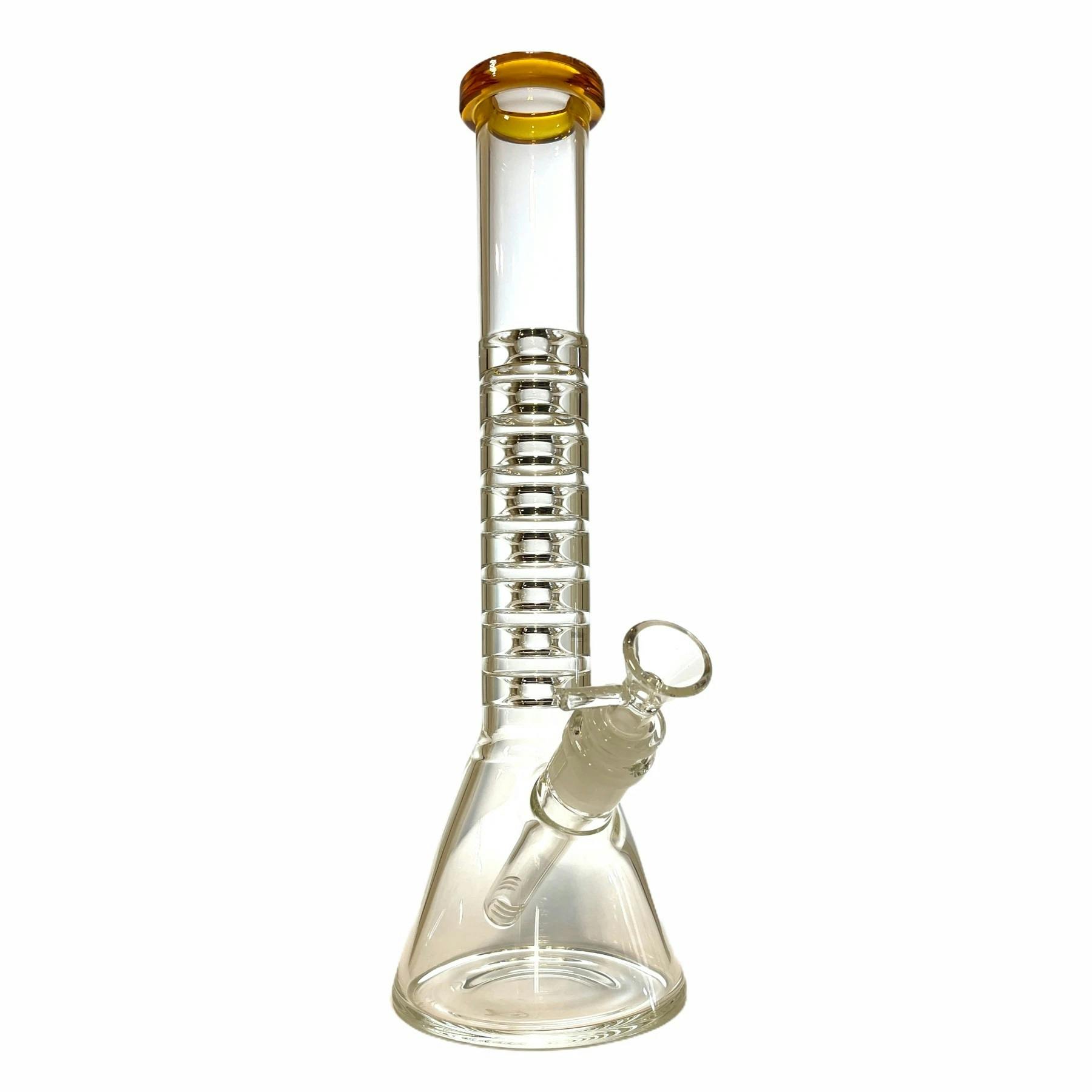 12" Glass Bong w/ 8 Disc Perc Column - Yellow