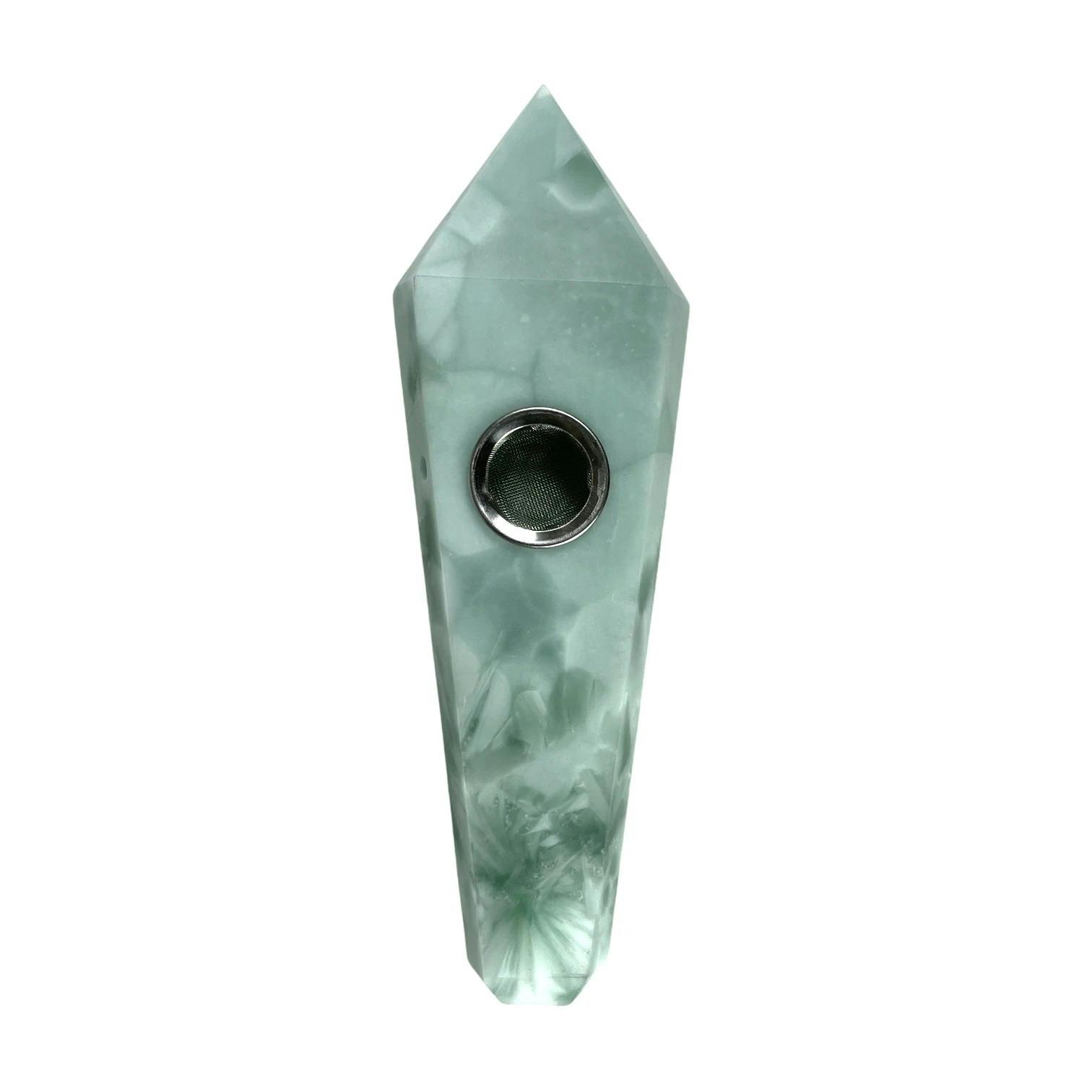 4.5" Crystal Pipe w/ Choke - Snow Green