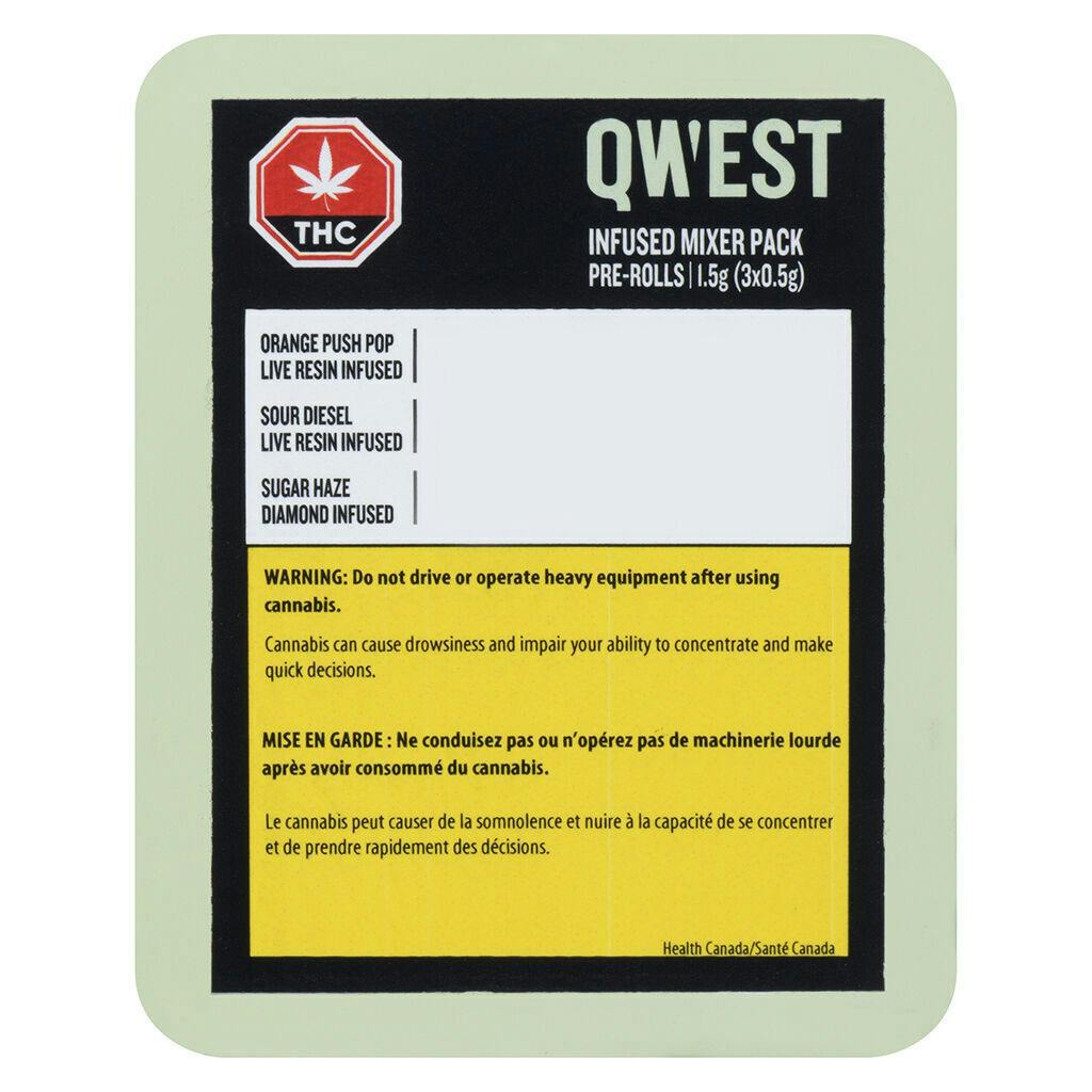 Qwest - Mixer Pack Infused Pre-Roll - Hybrid - 3x0.5g