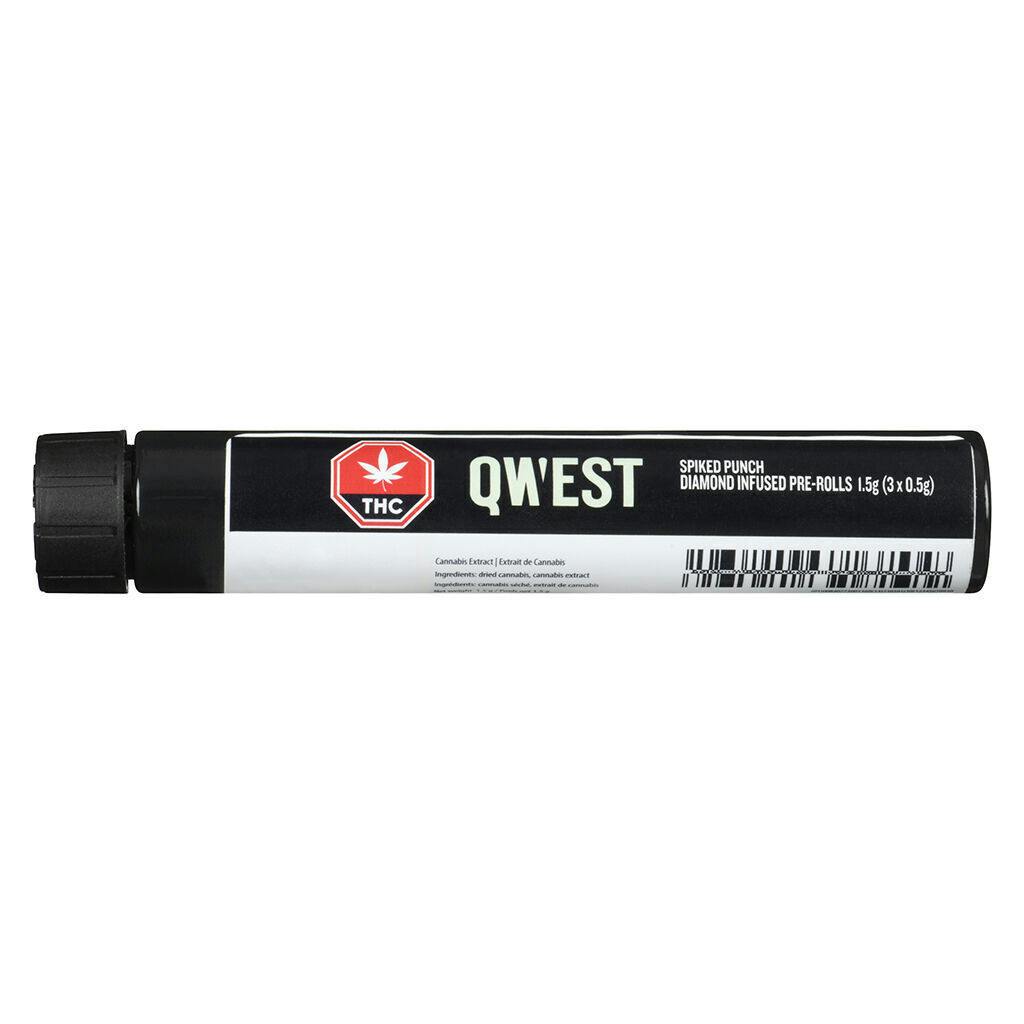 Qwest - Spiked Punch Diamond Infused Pre-Roll - Indica - 3x0.5g