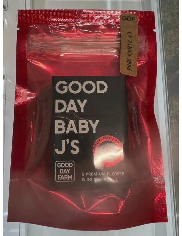 Good Day Baby J's- .3/5pk Strawberry Cream Puffs