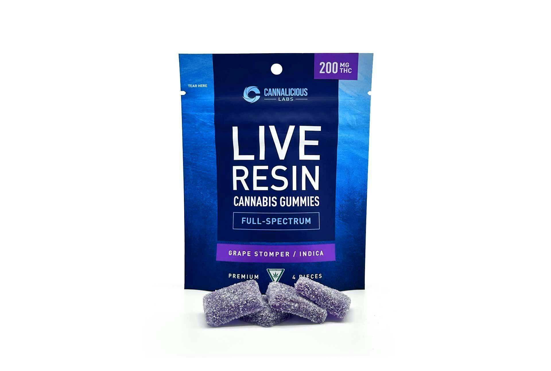 Grape Stomper | Live Resin Gummies | 200mg (4pk)