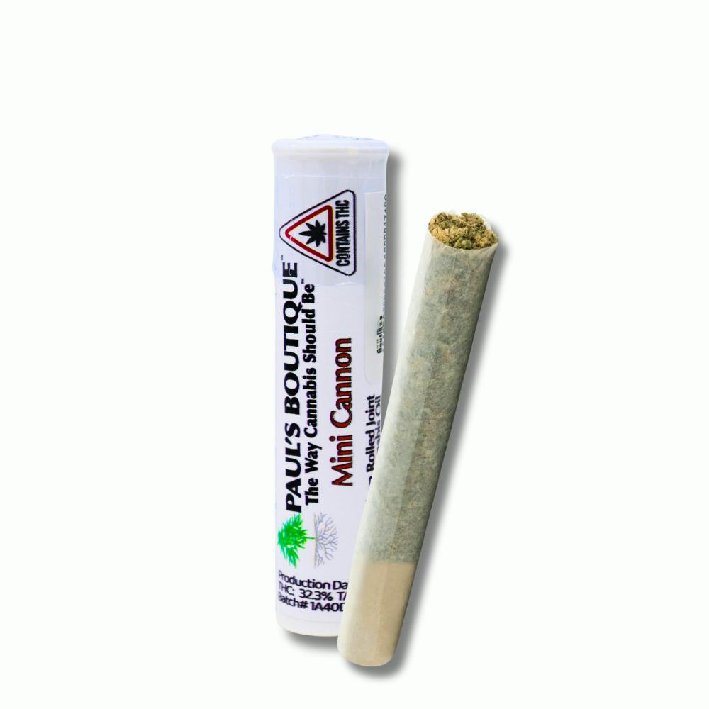 Paul's Boutique | Infused Pre Roll Pack | Cherry Paloma | Mini Cannon | [.5g] 2 pack | Sativa
