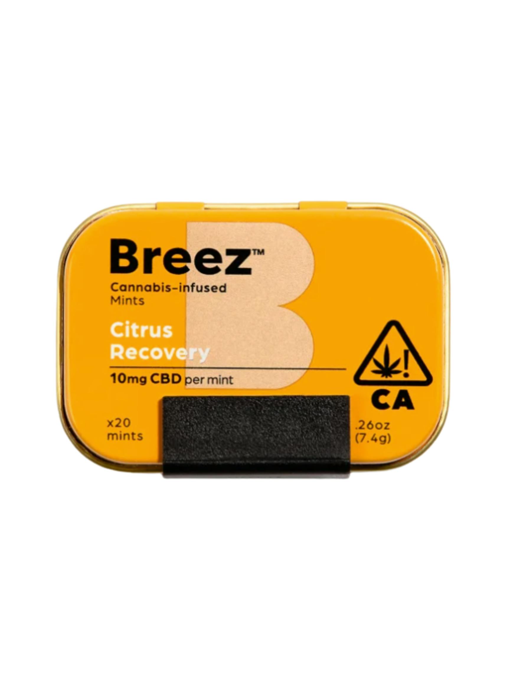 BREEZ | MINTS | 20PK | CITRUS RECOVERY | FULL CBD