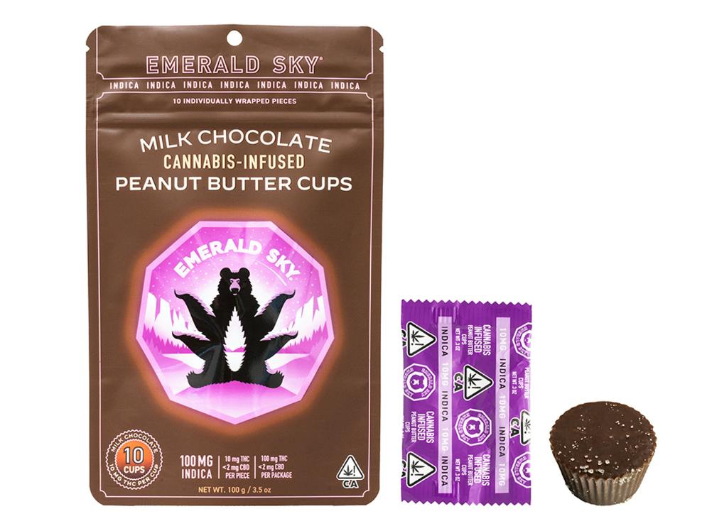 EMERALD SKY | EDIBLE | INDICA PEANUT BUTTER CUPS - 100 mg - 10 Pack