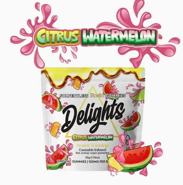 DAB DADDY - CITRUS WATERMELON SOLVENTLESS ROSIN GUMMIES 10PK 100MG