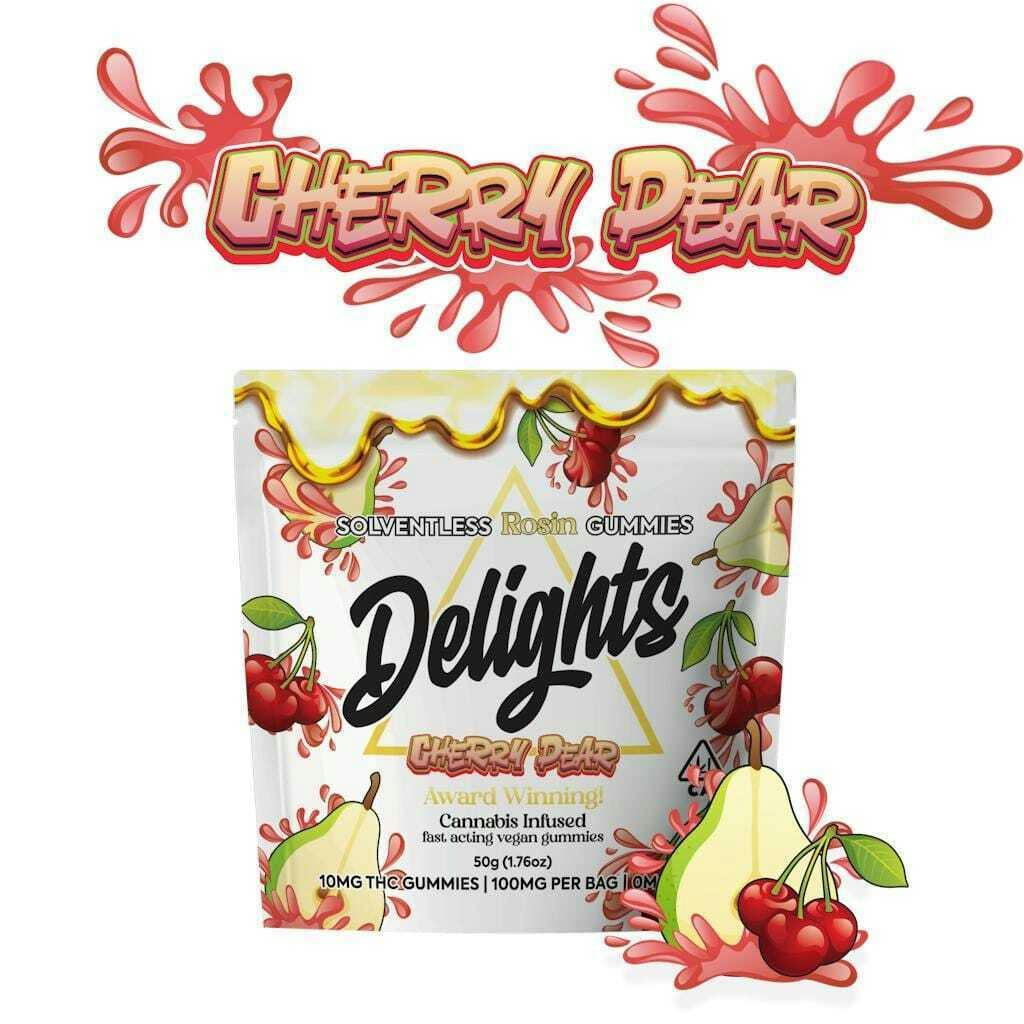 DAB DADDY - CHERRY PEAR SOLVENTLESS ROSIN GUMMIES 10PK 100MG