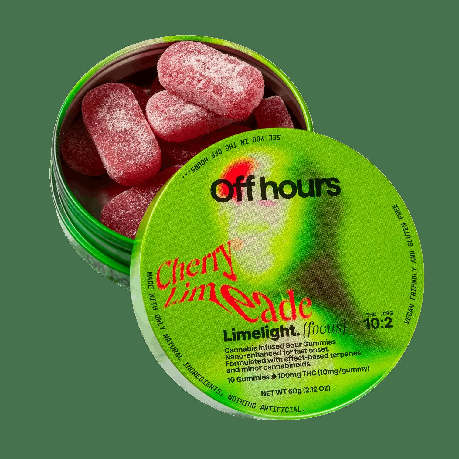 Off Hours Limelight Cherry Limeade 10pk 10mg Gummies
