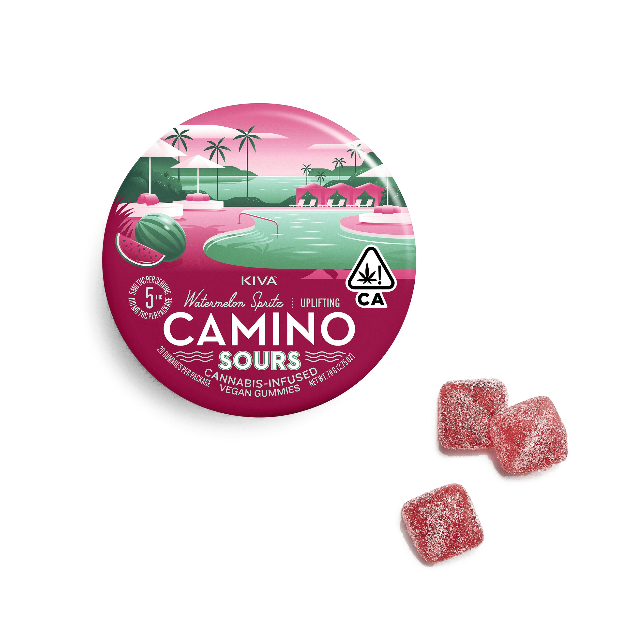 Camino Sours Watermelon Spritz "Uplifting" Gummies - 10 Gummies