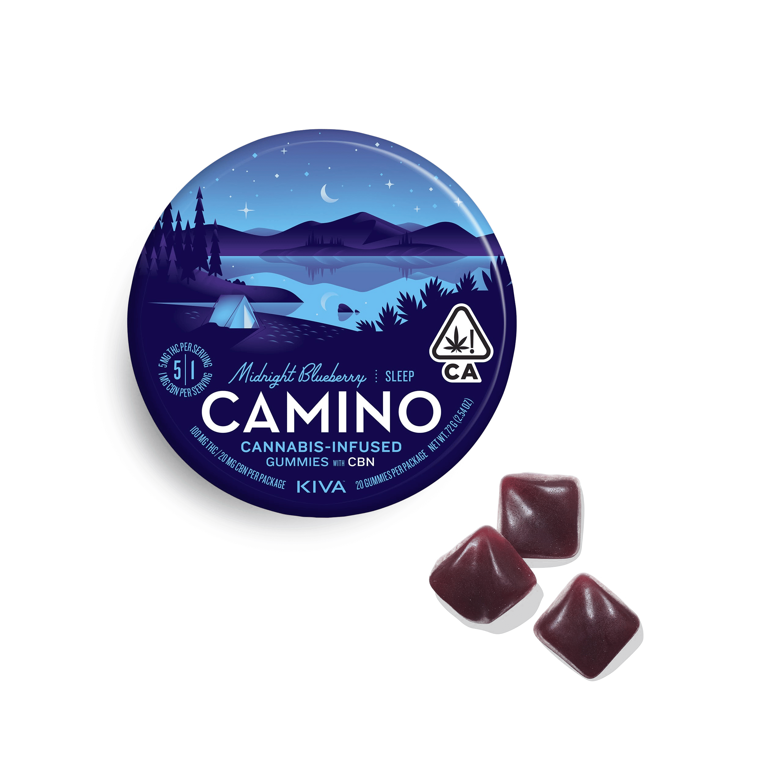 Camino 5:1 CBN Midnight Blueberry "Sleep" Gummies - 20 Gummies