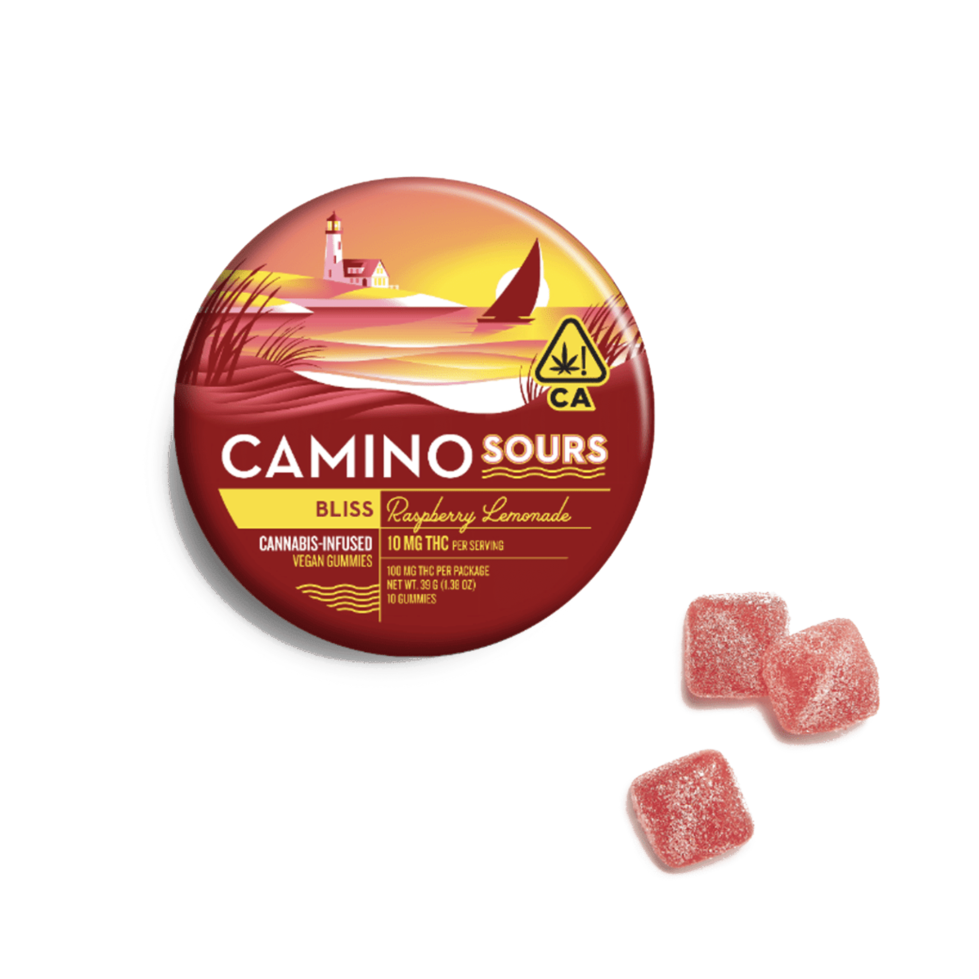 Camino Sours Raspberry Lemonade 'Bliss' Gummies - 10 Gummies