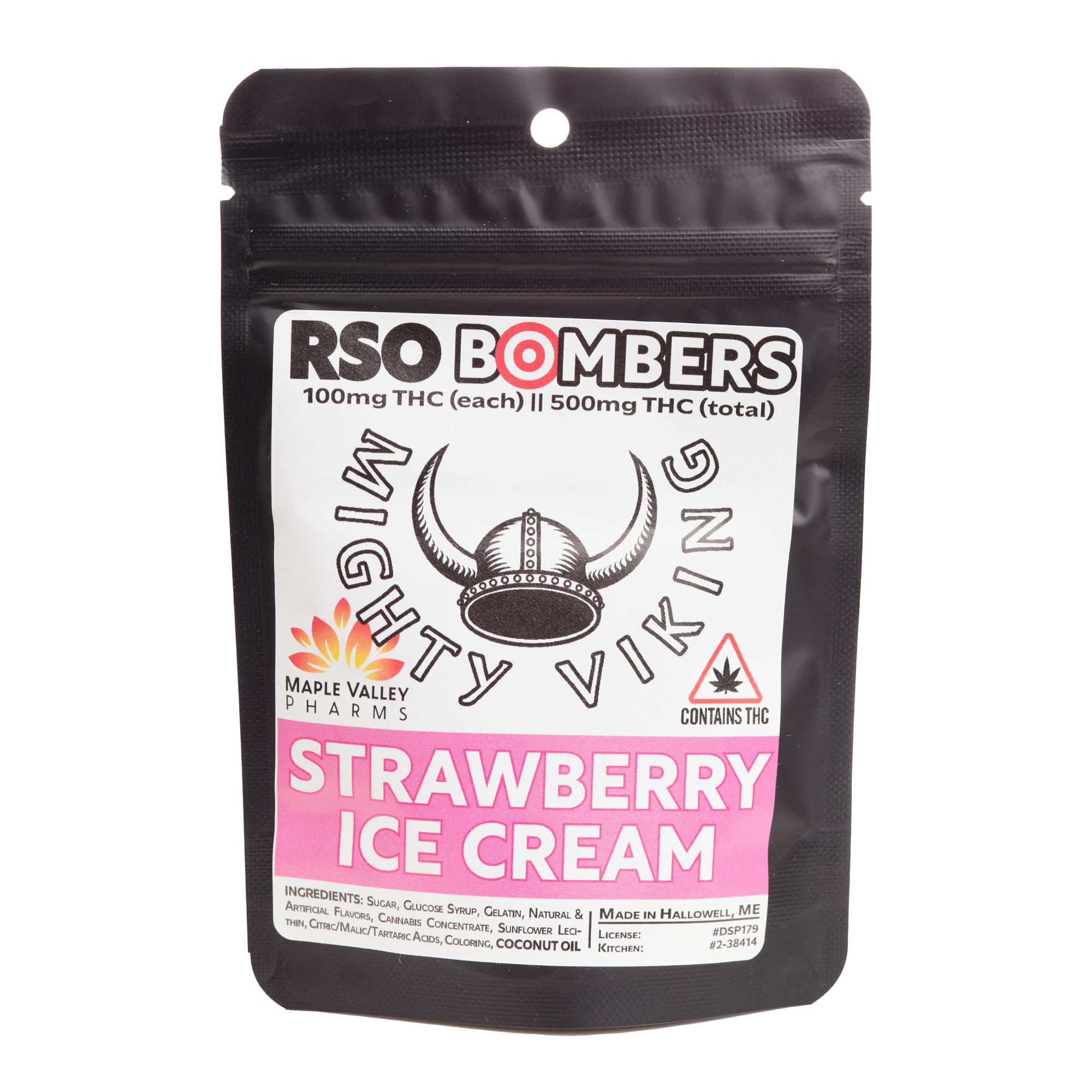 500mg RSO Strawberry Ice Cream Bomber