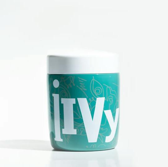 IVY Airtight Flower & butter Cannister (Teal)