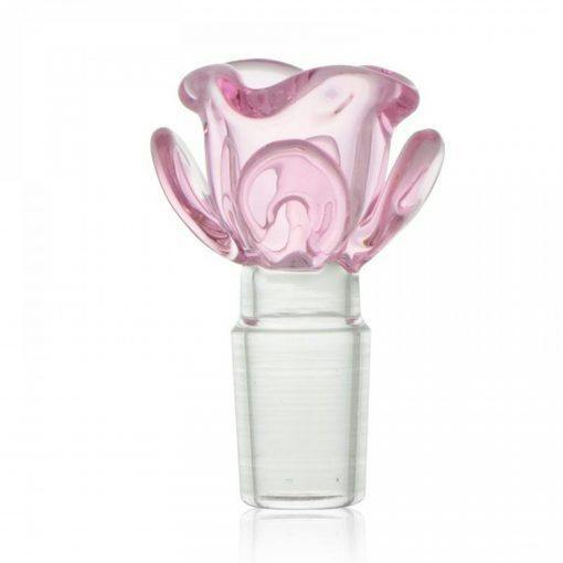 18mm Glass Bowl - Rose shape with leaves 18mm