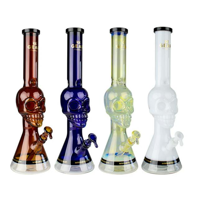 GEAR Premium 18" Tall Tuxedo Skull Beaker Tube with Black Accents