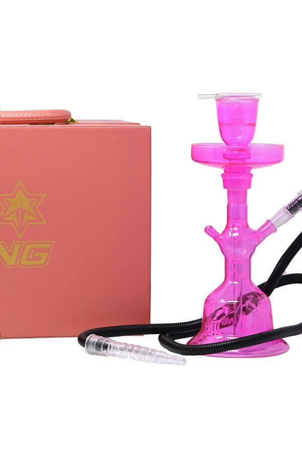 13 inch Full Color Hookah Set Pink