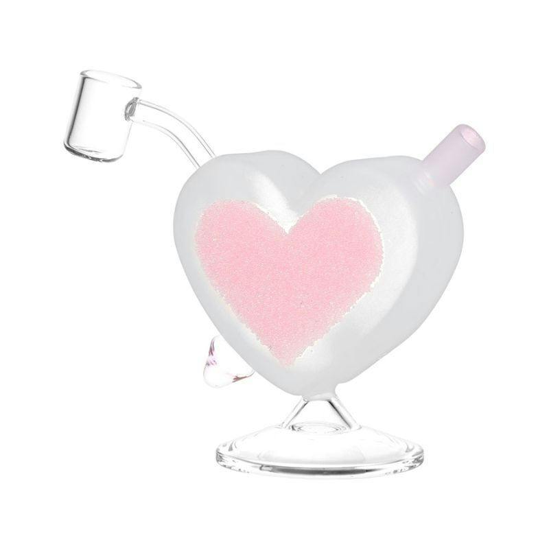Heart Sparkles Glass Mini Rig 4.5"