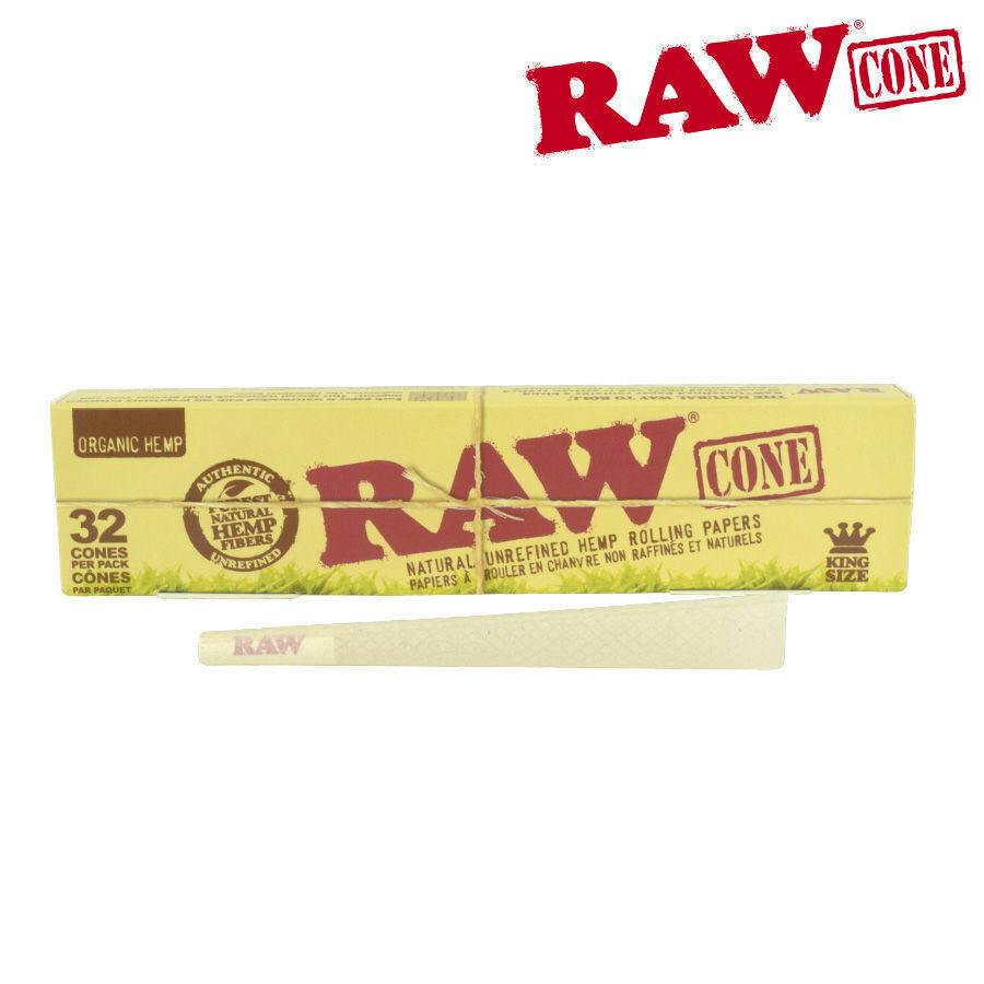 RAW Organic Hemp King Size 32 Cones Pack