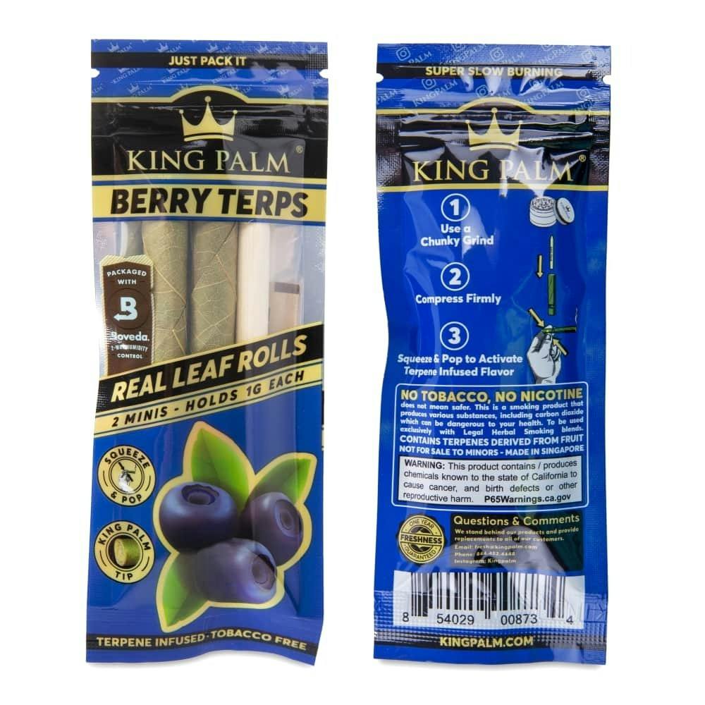 King Palm Mini Pre-Roll Pouch - Berry Terps- 2 Per Pack