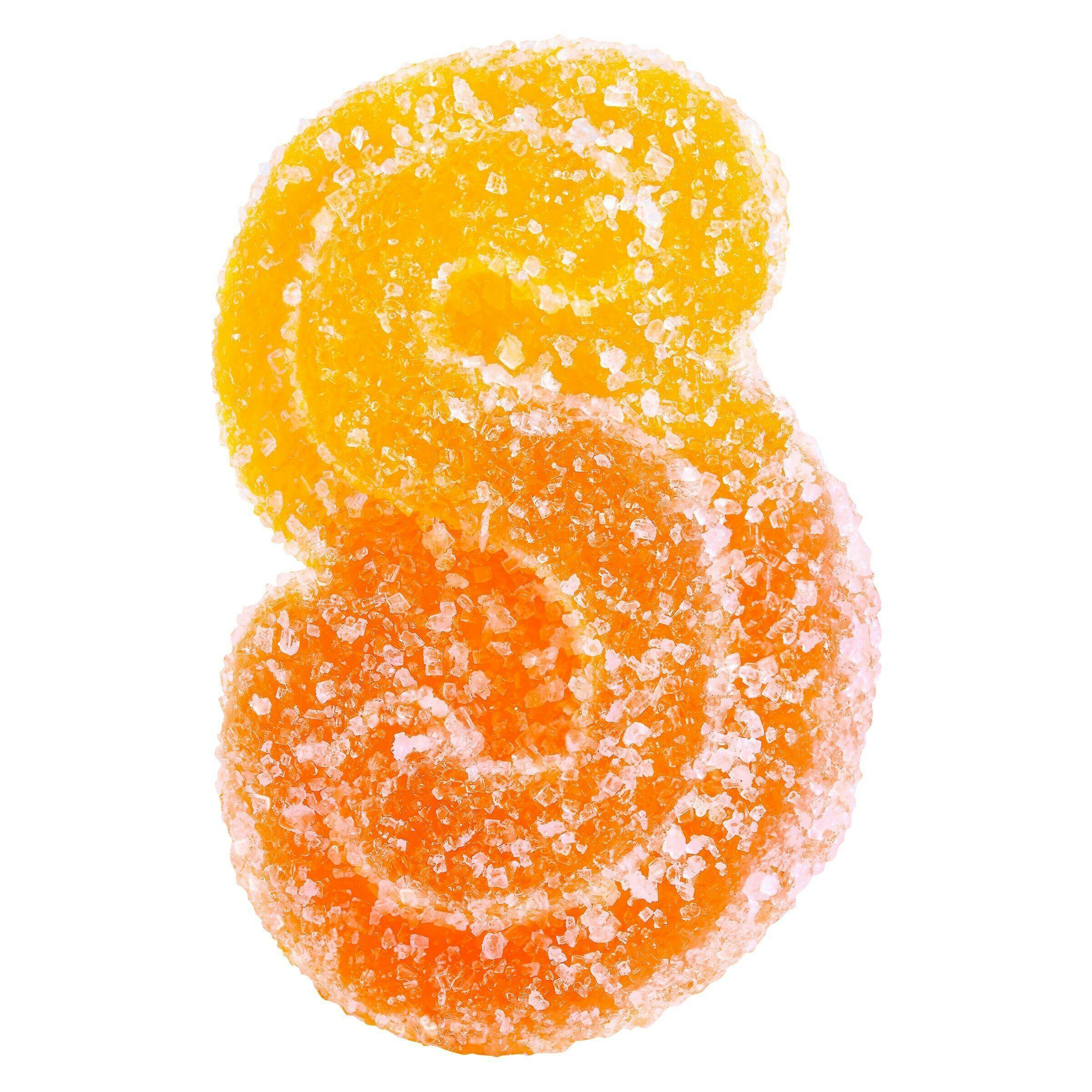 SOURZ by Spinach® - Fully Blasted Peach Orange 1:1 THC CBD Gummies - Hybrid - 10x1 Pack