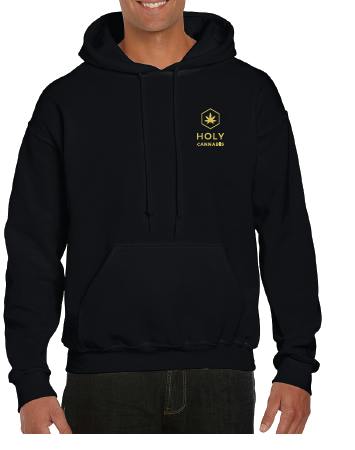 Holy Cannabis Black Unisex Hoodie Large
