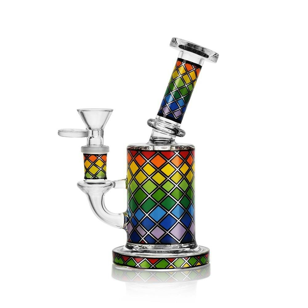 6.7" Arsenal Prism Pattern Recycler Bong