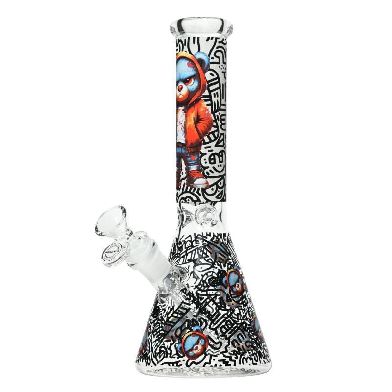 10" 5mm Arsenal Street Bear Beaker (Design 3)