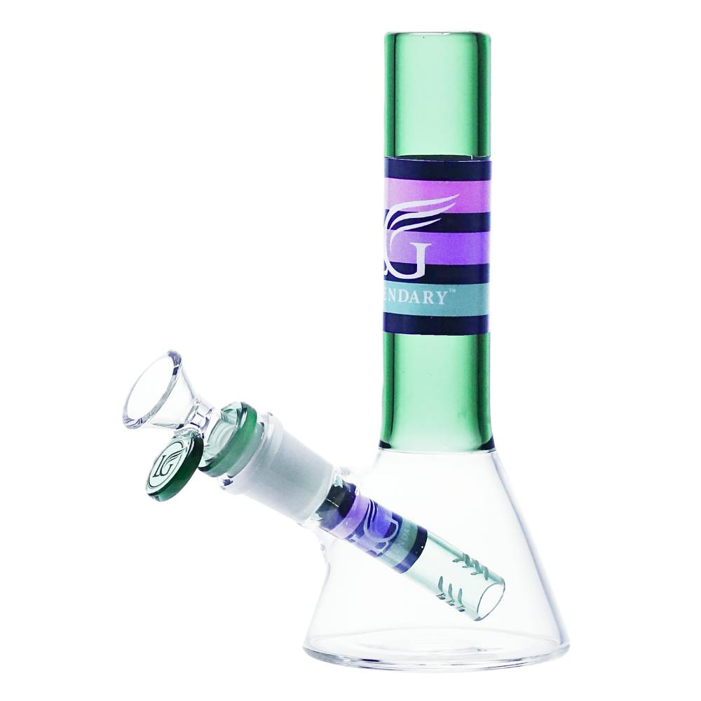 7.5" Legendary Tri-Tone Beaker Bong (Green)