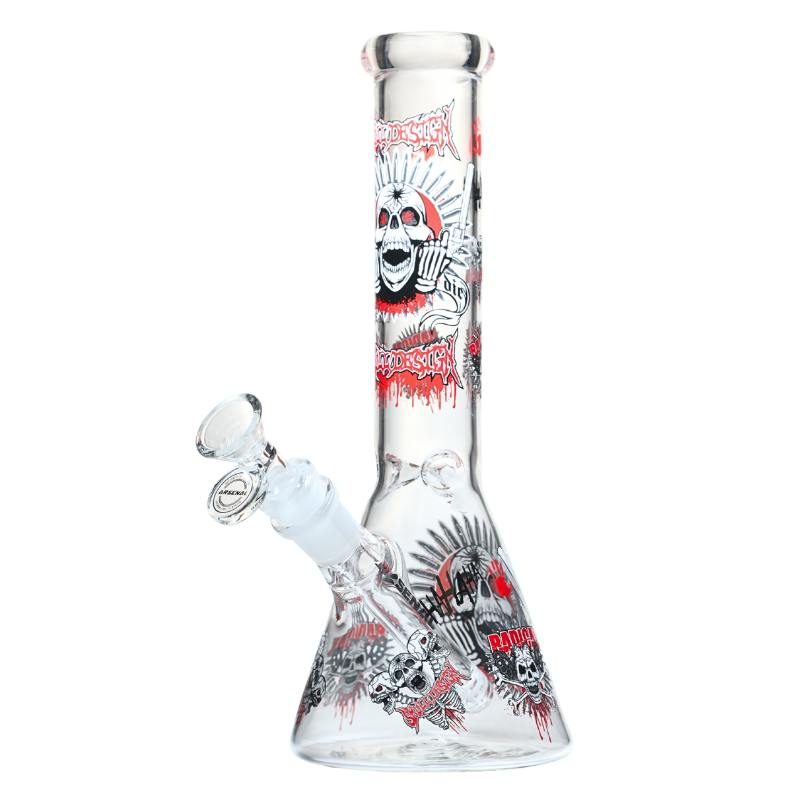 10" 5mm Arsenal Rebel Skull Beaker (Design 4)