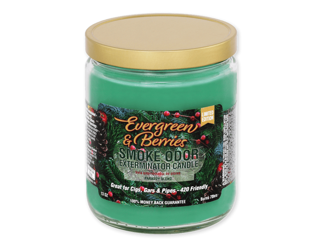 Smoke Odor Candle 13oz Evergreen and Berries