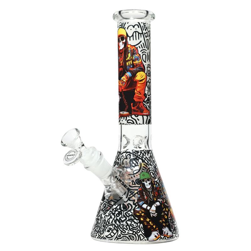 10" 5mm Arsenal Street Skeleton Beaker - D3