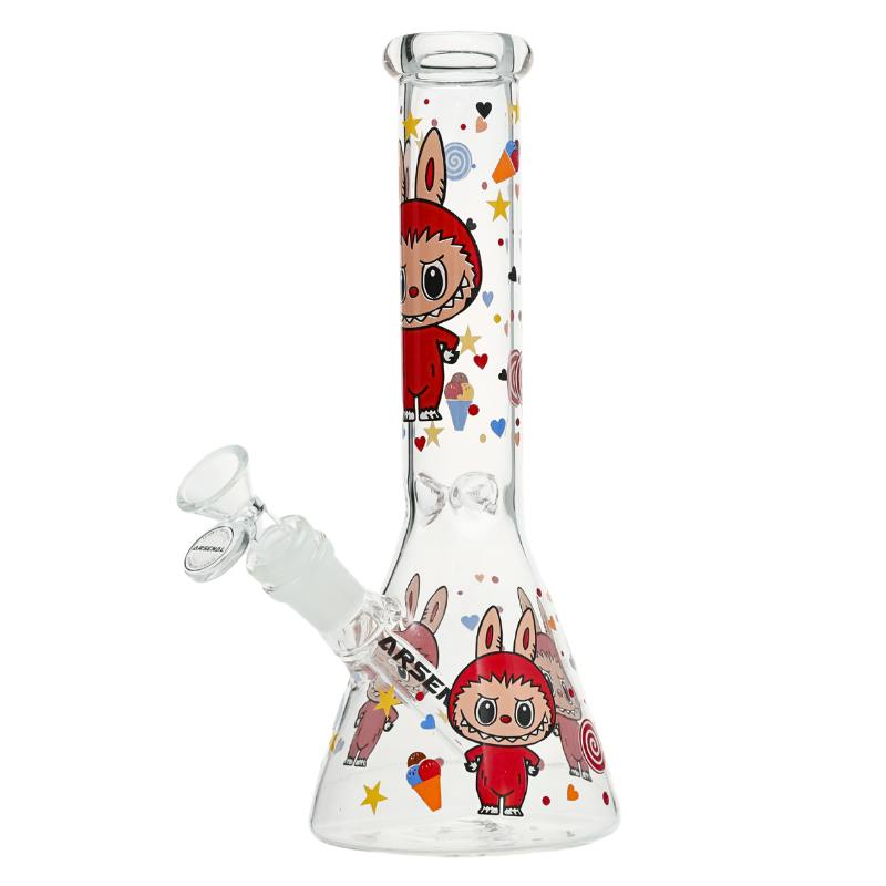 10" 5mm Arsenal Bunny Squad Beaker - Red