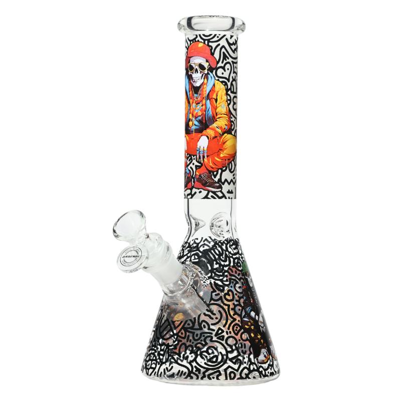 10" 5mm Arsenal Street Skeleton Beaker - D1