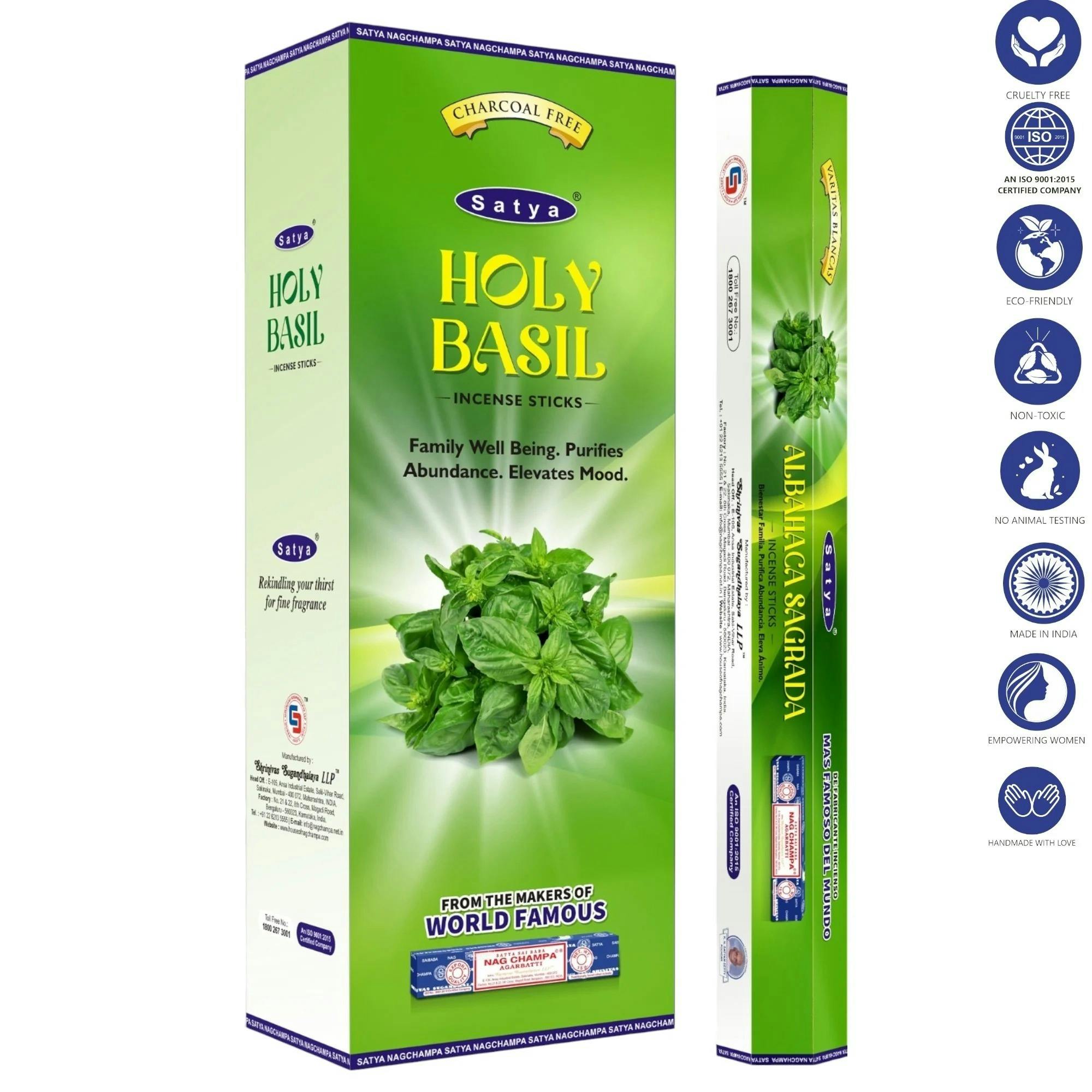 Satya Hexa Holy Basil Incense Sticks