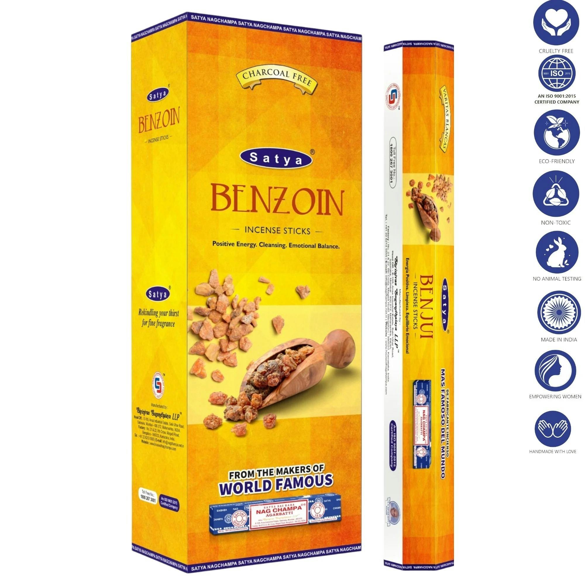 Satya Benzoin Incense Sticks 9''