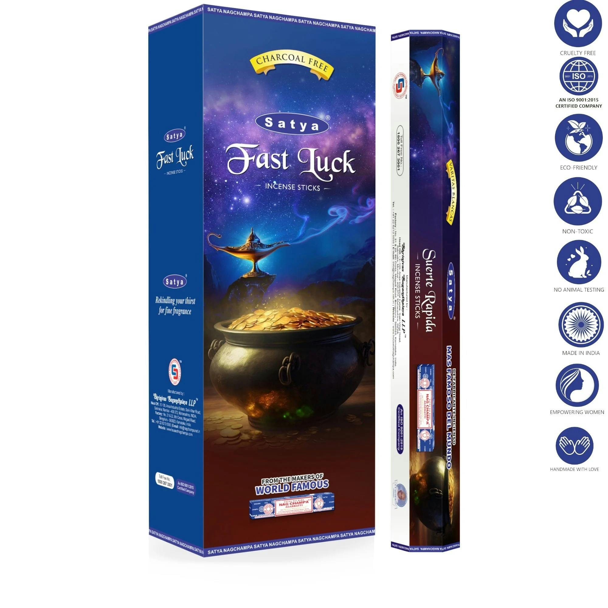 Satya Hexa Fast Luck Incense Sticks