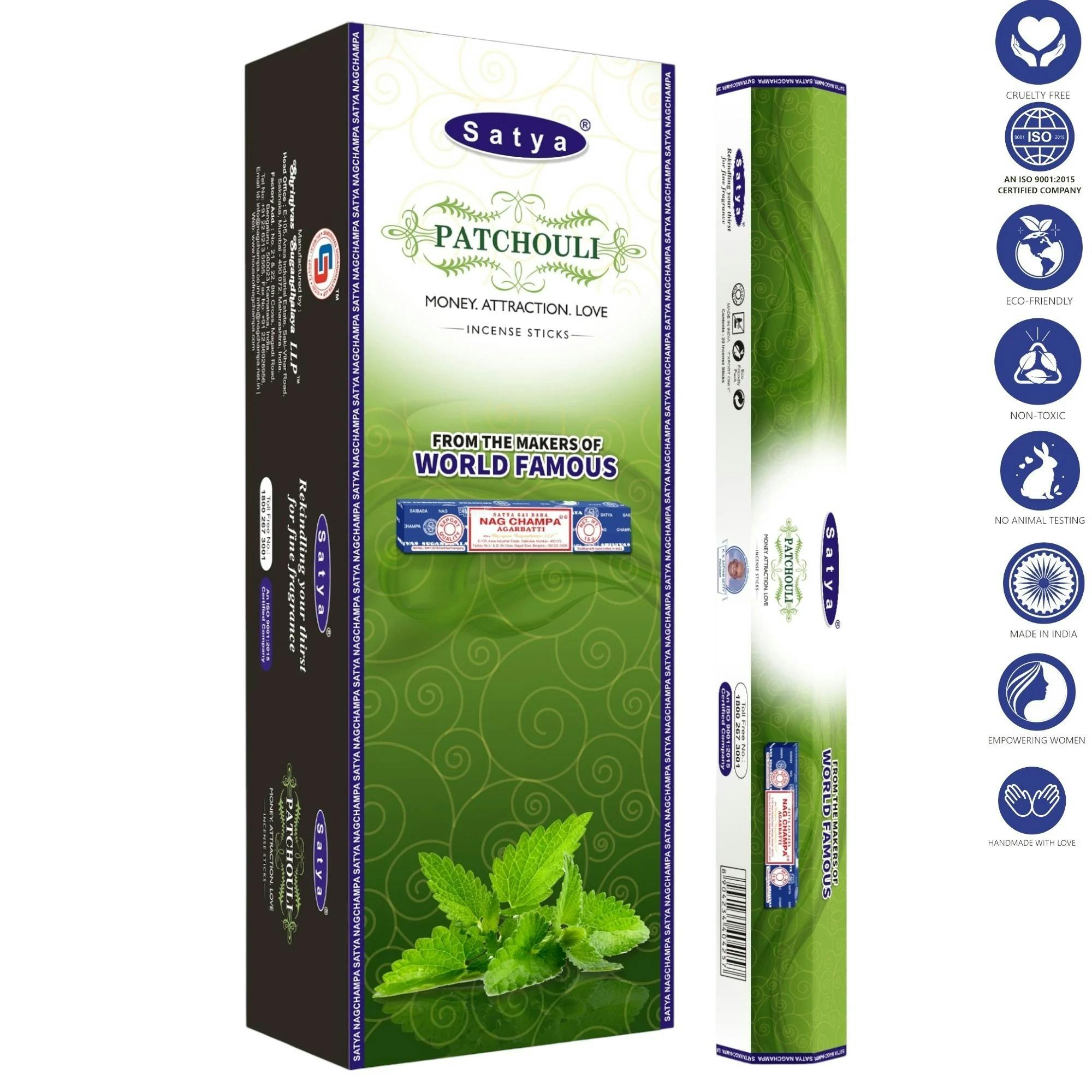 Satya Hexa Patchouli Incense Sticks