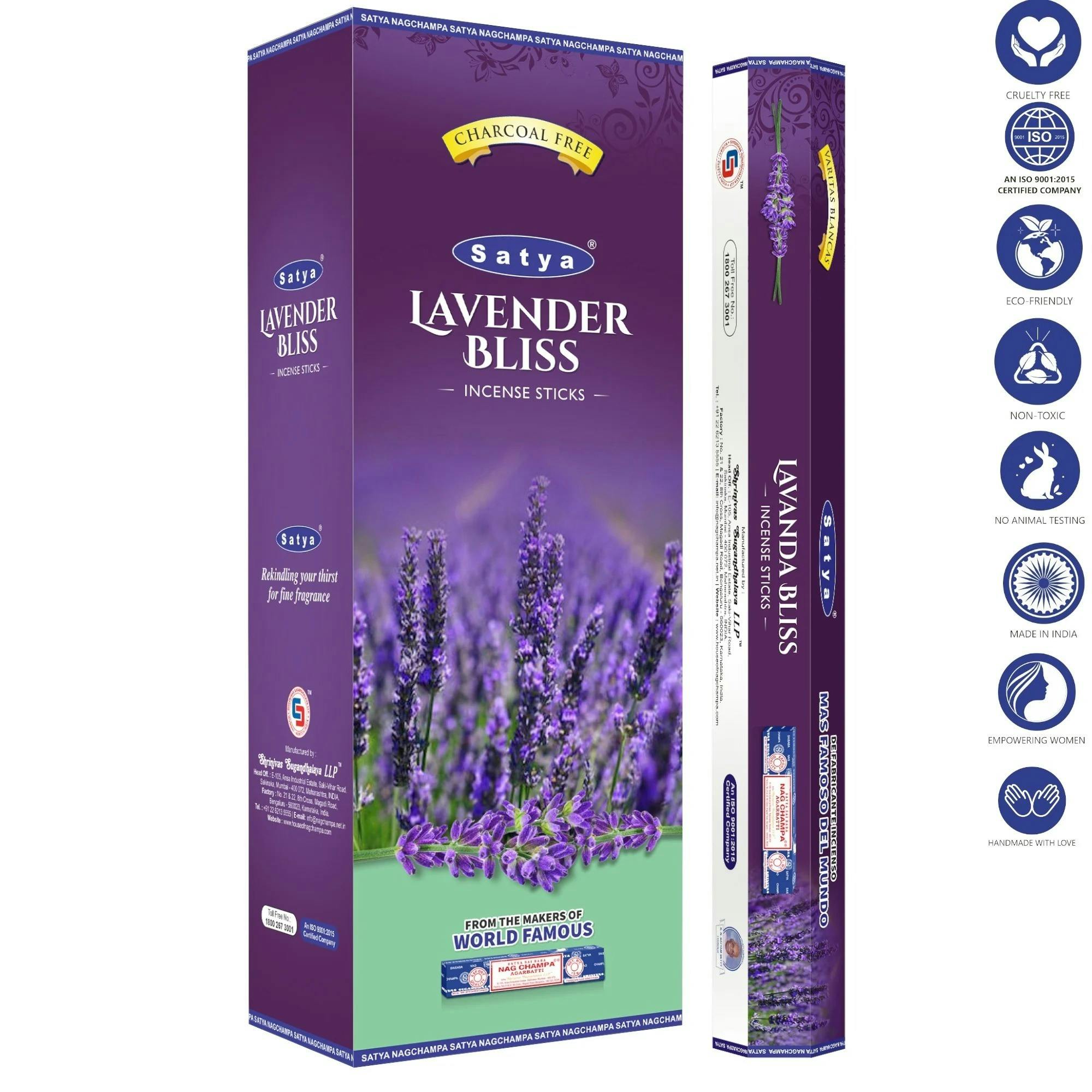 Satya Hexa Lavender Bliss Incense Sticks