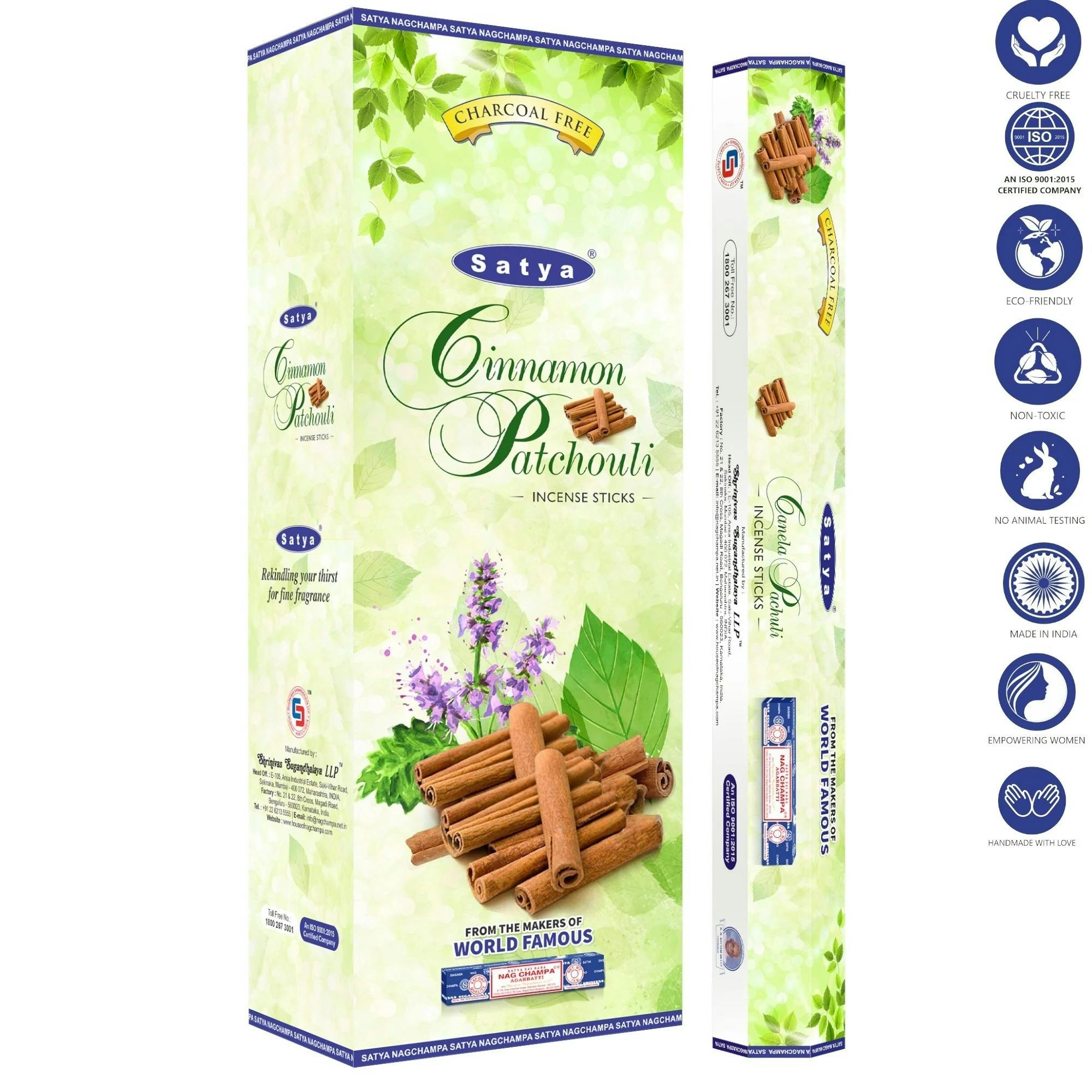 Satya Hexa Cinnamon Patchouli Incense