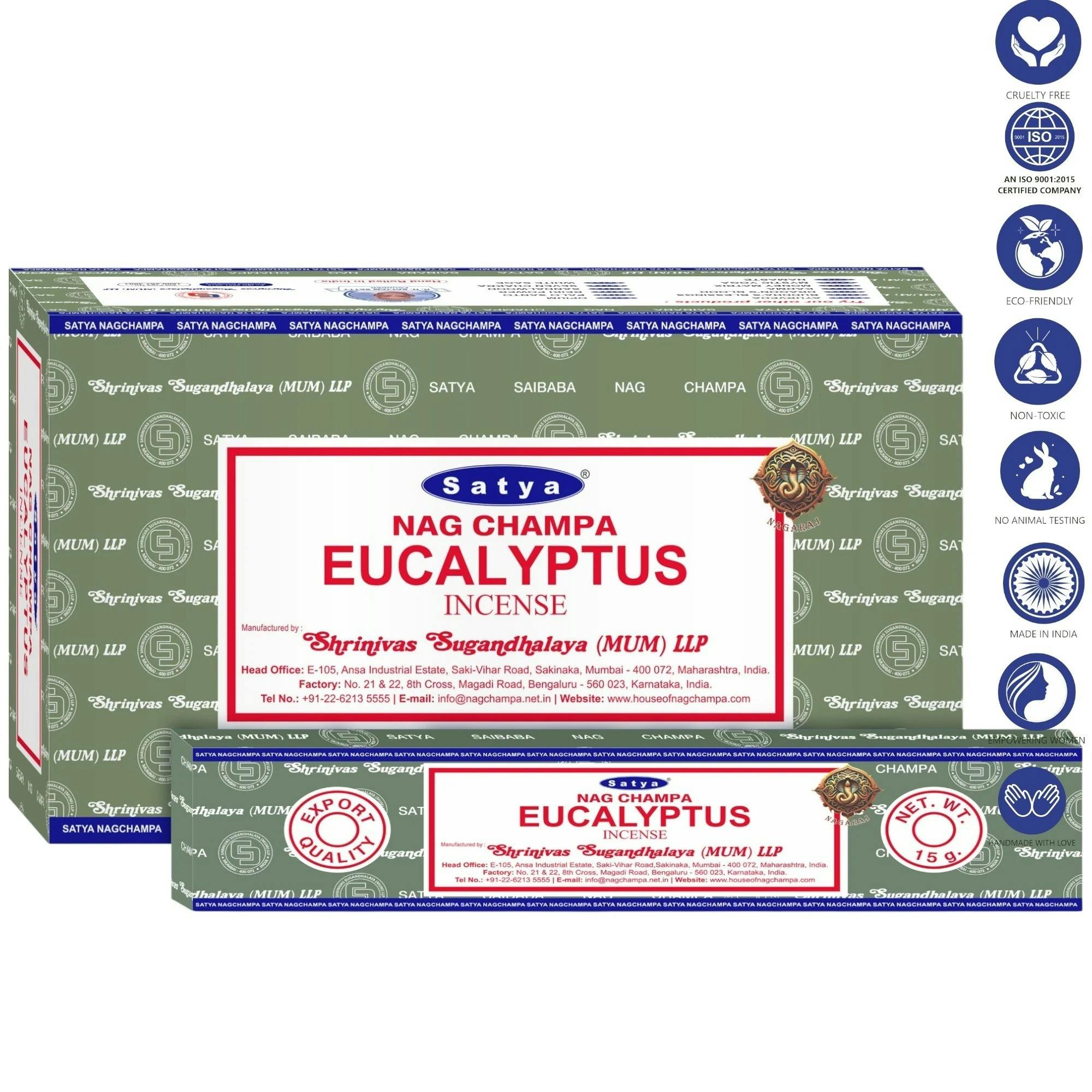 Satya Eucalyptus 15g Incense Sticks