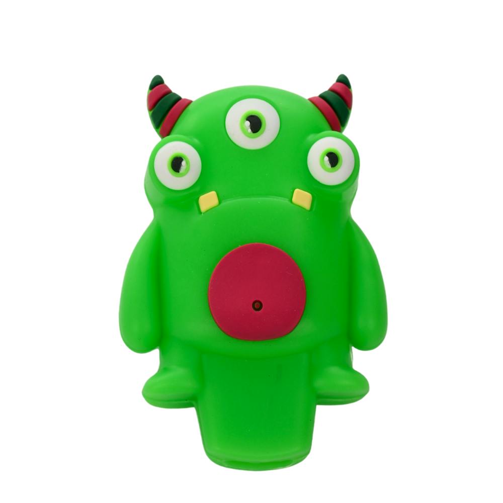 3" Three Eyes Strange Silicone Hand Pipe - Assorted Colours